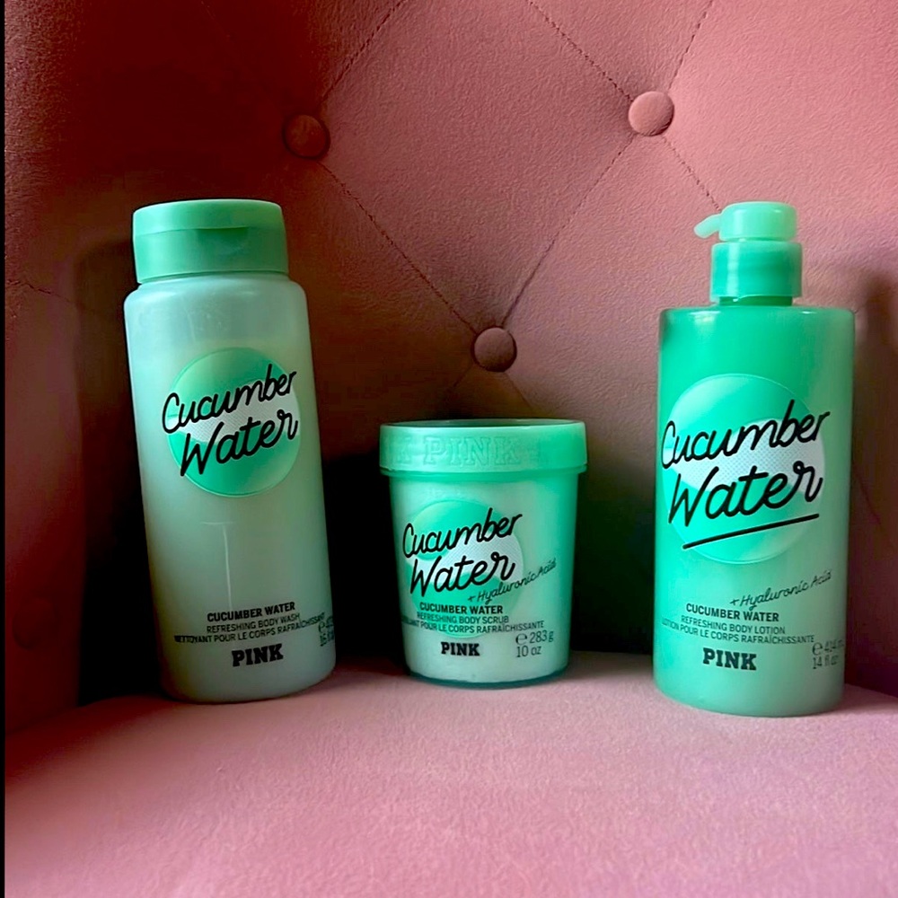 Victoria’s Secret PINK Cucumber Water Body Care Set Lot